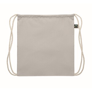 Drawstring bag Fairtrade 180gr, grey