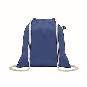 Drawstring bag Fairtrade 180gr, royal blue