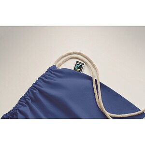 Drawstring bag Fairtrade 180gr, royal blue