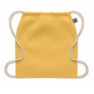 Drawstring bag Fairtrade 180gr, yellow