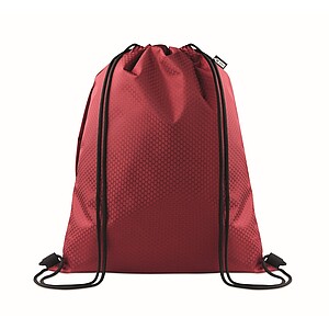 Drawstring bag in 420D RPET, burgundy