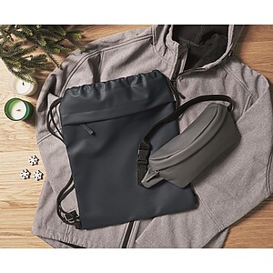 Drawstring bag in 600D RPET, blue