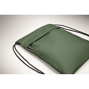 Drawstring bag in 600D RPET, dark green