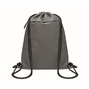 Drawstring bag in 600D RPET, stone grey