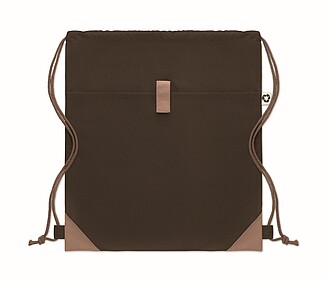 Drawstring bag made from recycled cotton with natural cords