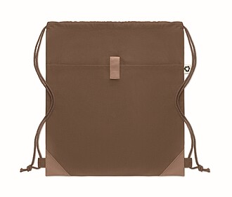 Drawstring bag made from recycled cotton with natural cords