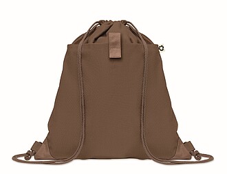 Drawstring bag made from recycled cotton with natural cords