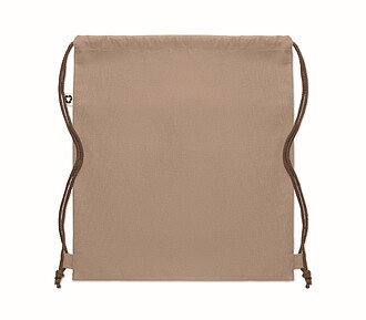 Drawstring bag made from recycled cotton with natural cords