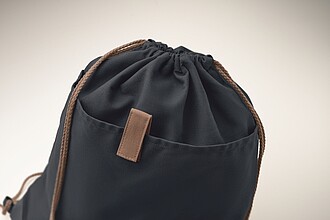 Drawstring bag made from recycled cotton with natural cords
