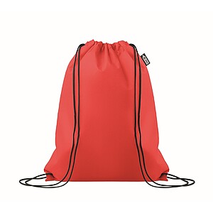 Drawstring bag RPET non-woven, red