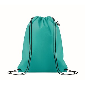 Drawstring bag RPET non-woven, turquoise