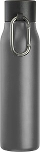 Drinking bottle with carabiner, 600ml, anthracite