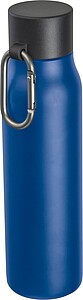 Drinking bottle with carabiner, 600ml, blue