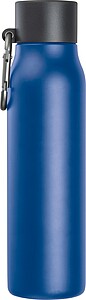 Drinking bottle with carabiner, 600ml, blue