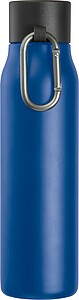 Drinking bottle with carabiner, 600ml, blue