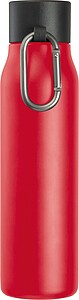 Drinking bottle with carabiner, 600ml, red