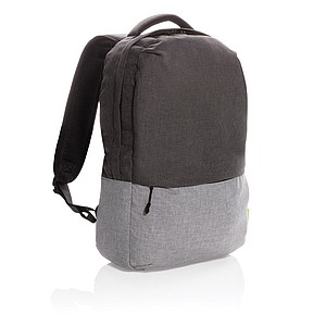 Duo color RPET 15.6" RFID laptop backpack PVC free,grey