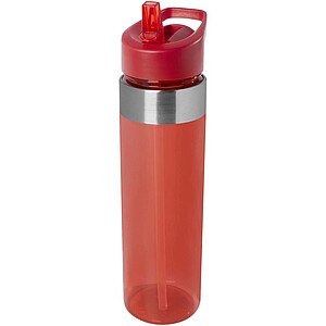 Dylan 650 ml Tritan water bottle with flip spout lid, red