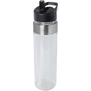 Dylan 650 ml Tritan water bottle with flip spout lid, transparent clear