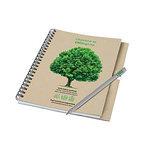 ECO pad with recycled pencil with custom printing