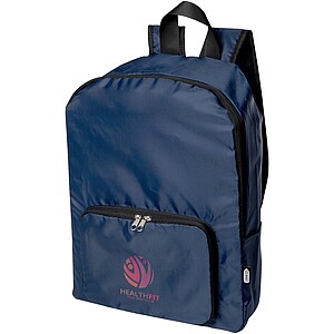 EcoFold RPET foldable backpack 15L, navy