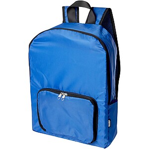 EcoFold RPET foldable backpack 15L, royal blue
