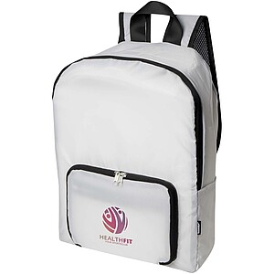 EcoFold RPET foldable backpack 15L, white