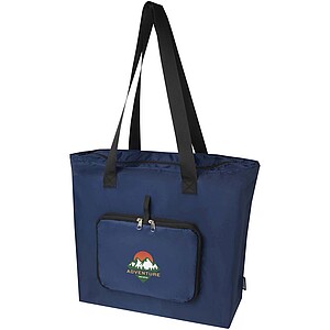 EcoFold RPET foldable tote bag 16L, navy