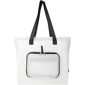 EcoFold RPET foldable tote bag 16L, white