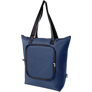 EcoFold RPET foldable tote cooler bag 15L, navy