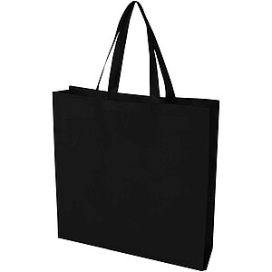 EcoSeal GRS recycled nonwoven gusset tote bag 12L, solid black