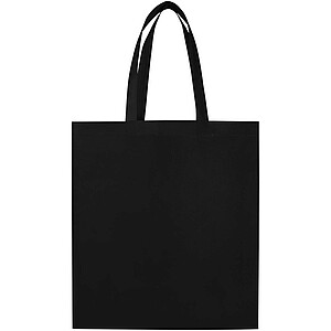 EcoSeal GRS recycled nonwoven gusset tote bag 12L, solid black