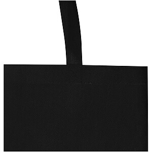 EcoSeal GRS recycled nonwoven gusset tote bag 12L, solid black