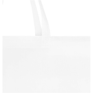 EcoSeal GRS recycled nonwoven gusset tote bag 12L, white