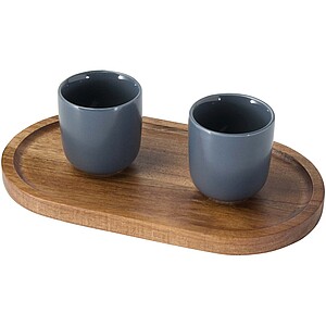Edge acacia wood serving tray, wood