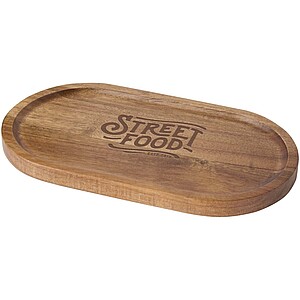 Edge acacia wood serving tray, wood