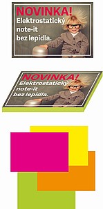 Electrostatic note-it in cover