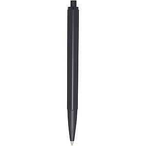 Elsa recycled plastic ballpoint pen (blue ink), solid black