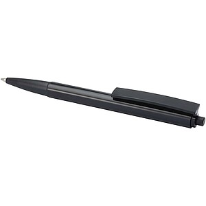 Elsa recycled plastic ballpoint pen (blue ink), solid black