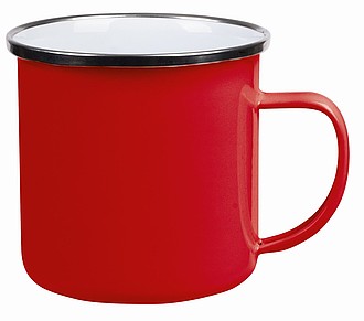 Enamel mug red "Vintage Cup"