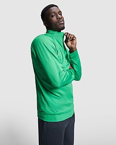 Epiro long sleeve kids quarter zip sweatshirt, green fern, size 16