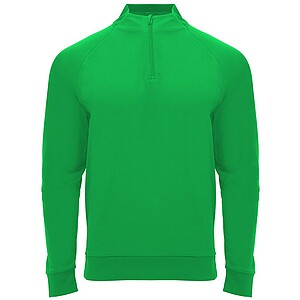 Epiro long sleeve kids quarter zip sweatshirt, green fern, size 8