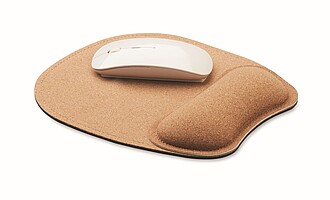 Ergonomic cork mouse mat
