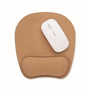 Ergonomic cork mouse mat