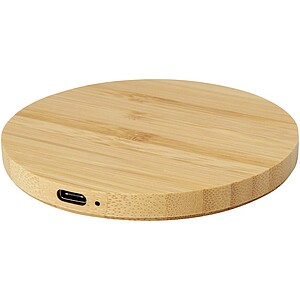 Essence 15W bamboo wireless charging pad, wood