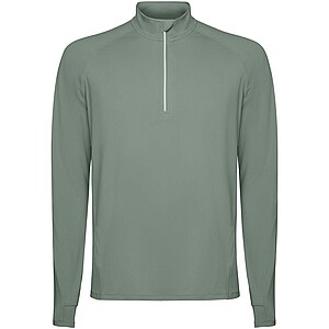 Estambul long sleeve mens half zip sweatshirt, laurel green