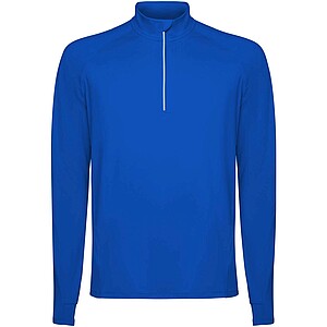 Estambul long sleeve mens half zip sweatshirt, royal blue