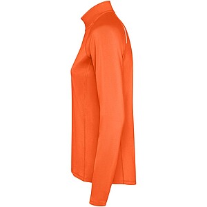 Estambul long sleeve womens half zip sweatshirt, fire orange