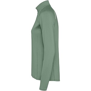 Estambul long sleeve womens half zip sweatshirt, laurel green