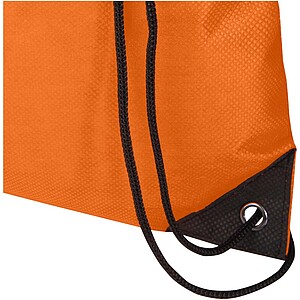 Evergreen GRS recycled non-woven drawstring bag 5L, orange